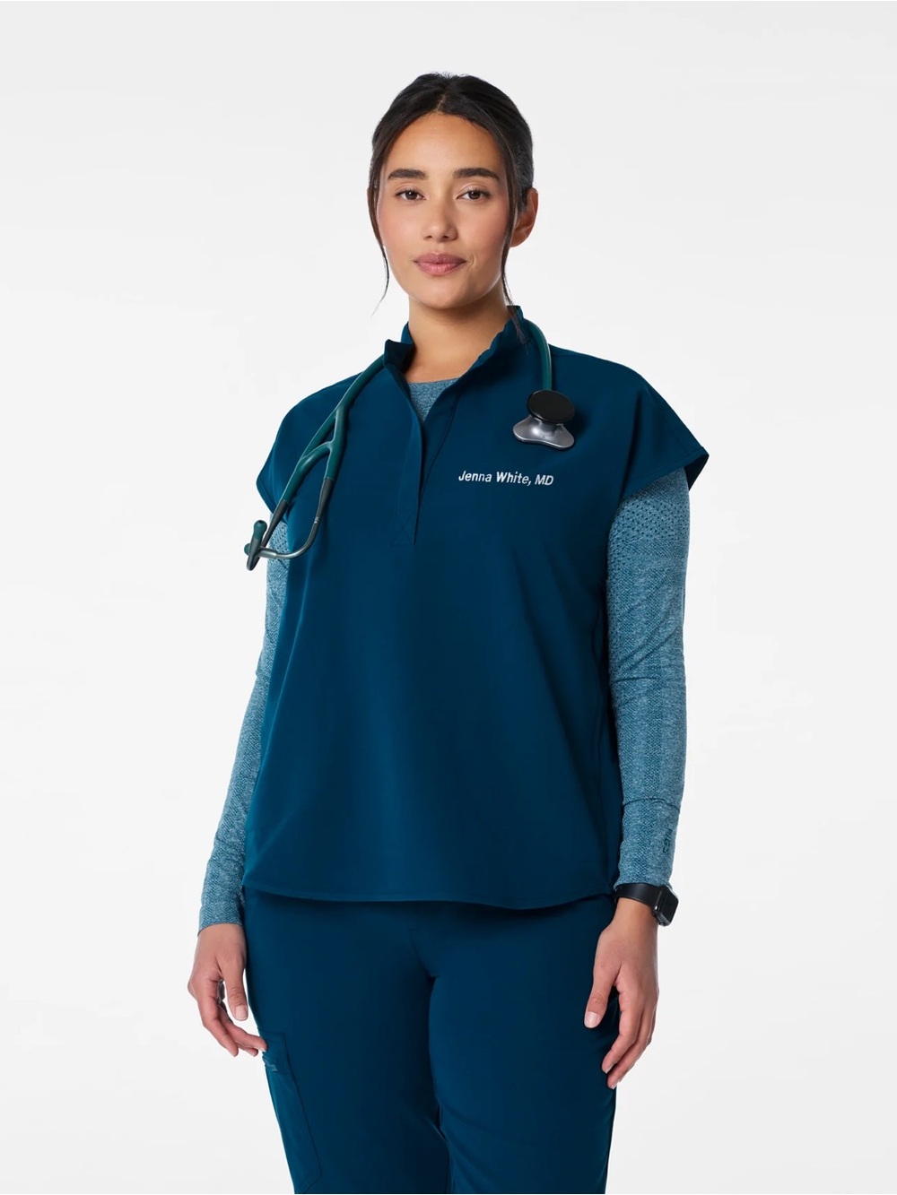 FIGS Deep Reef Rafaela Scrub Top